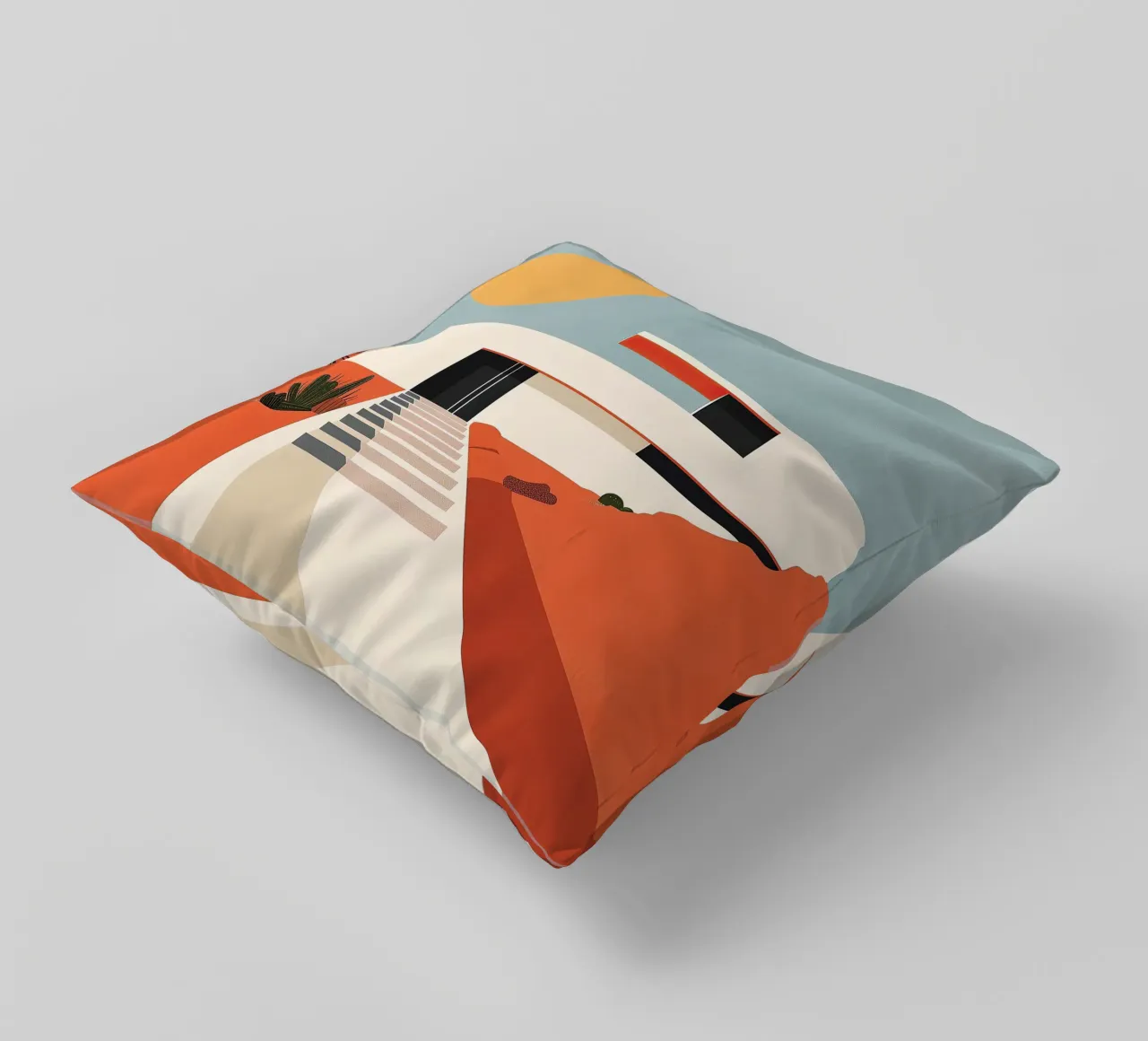 Bauhaus Architektur XVI decorative cushion by Nikis Art Studio
