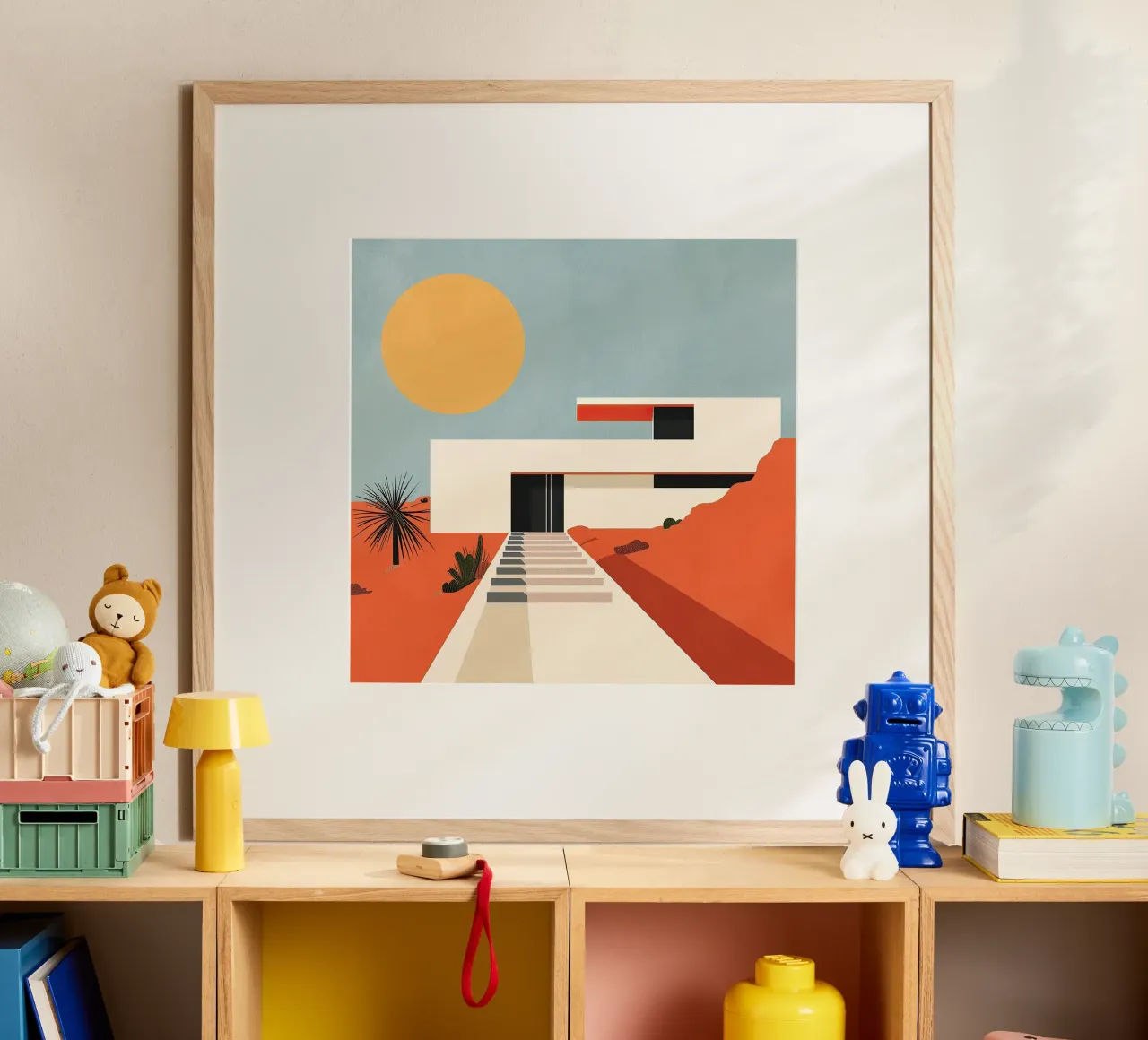 Bauhaus Architektur XVI poster con telaio in plastica da Nikis Art Studio