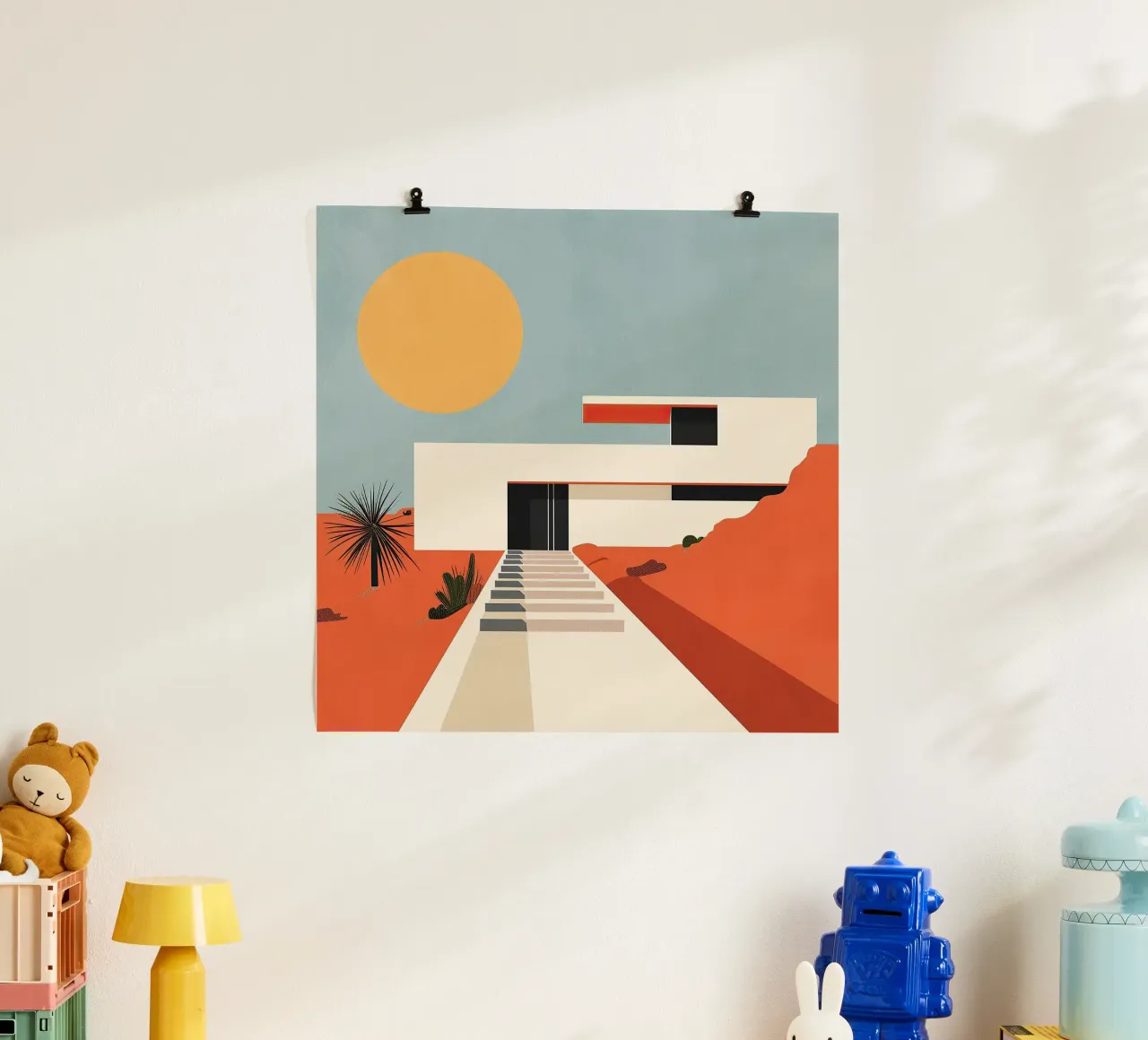 Bauhaus Architektur XVI poster con telaio in plastica da Nikis Art Studio