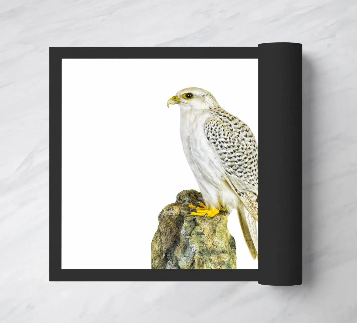 Weißbussard Fußmatte von Curious Collections by Marielle Leenders