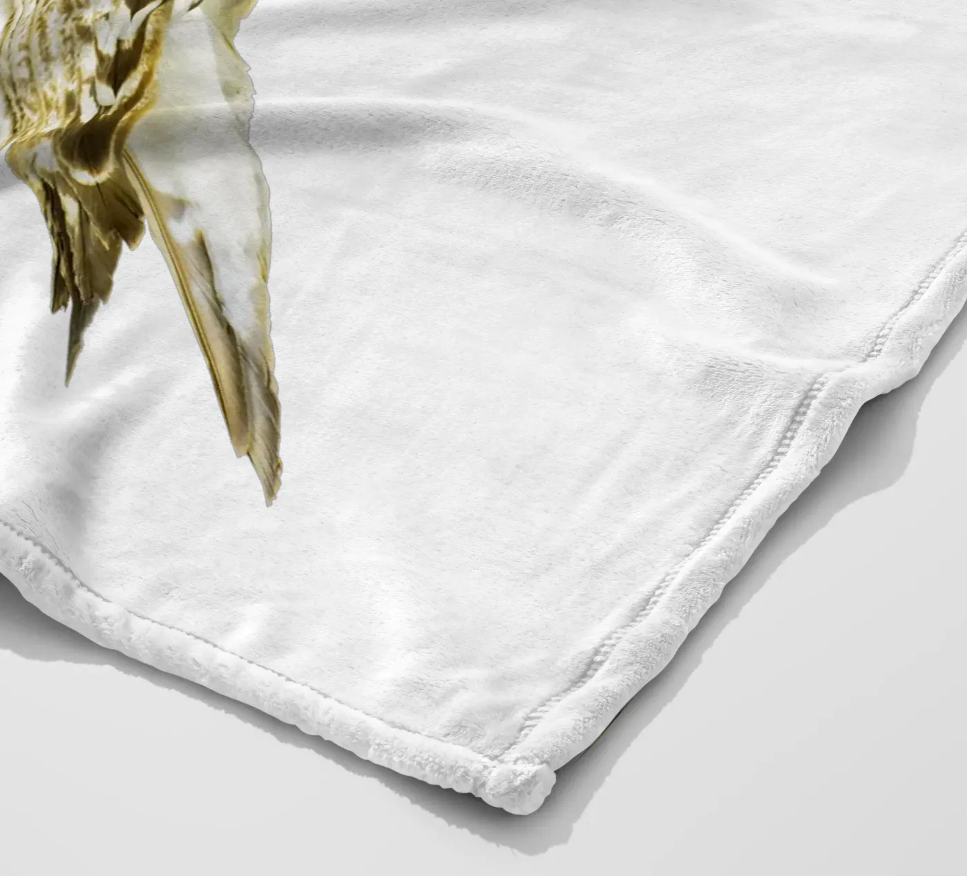 White Buzzard fleece blanket by Curious Collections by Marielle Leenders