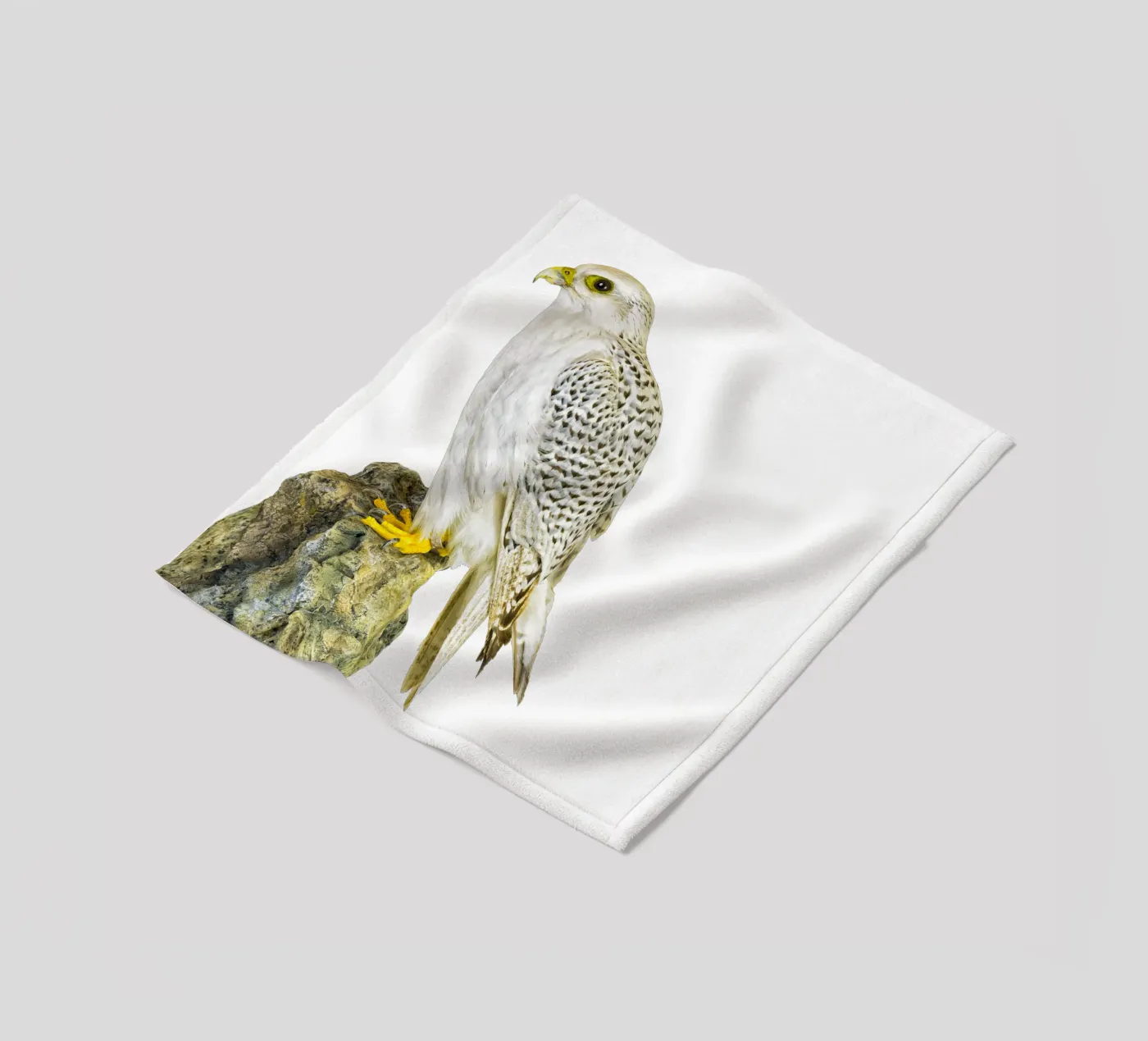 White Buzzard fleece blanket by Curious Collections by Marielle Leenders