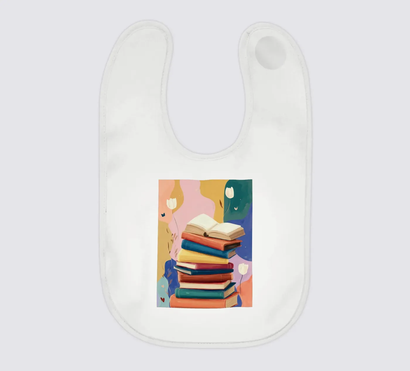 Colorful Book Stack bavaglino da Freya