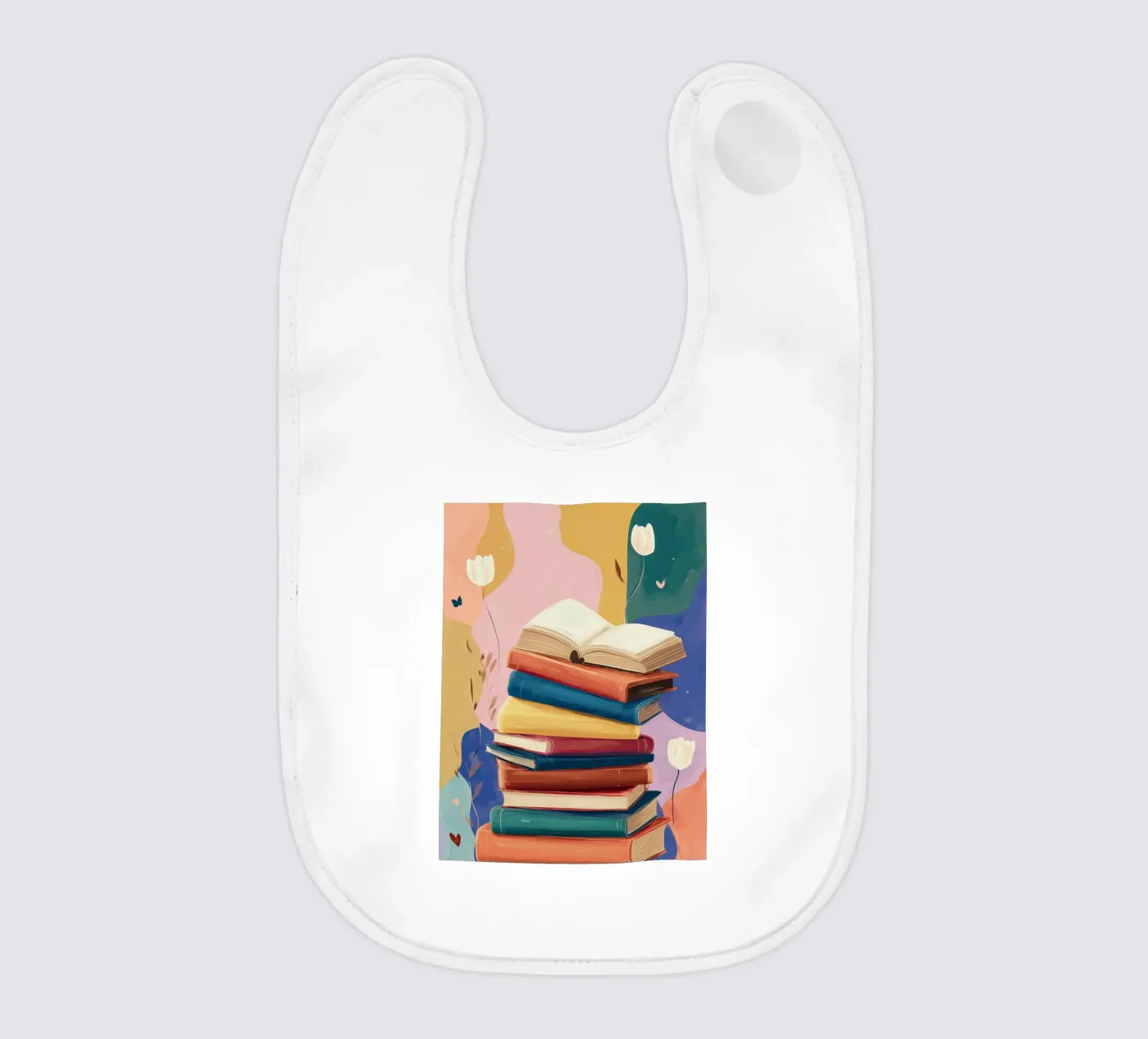 Colorful Book Stack bavaglino da Freya