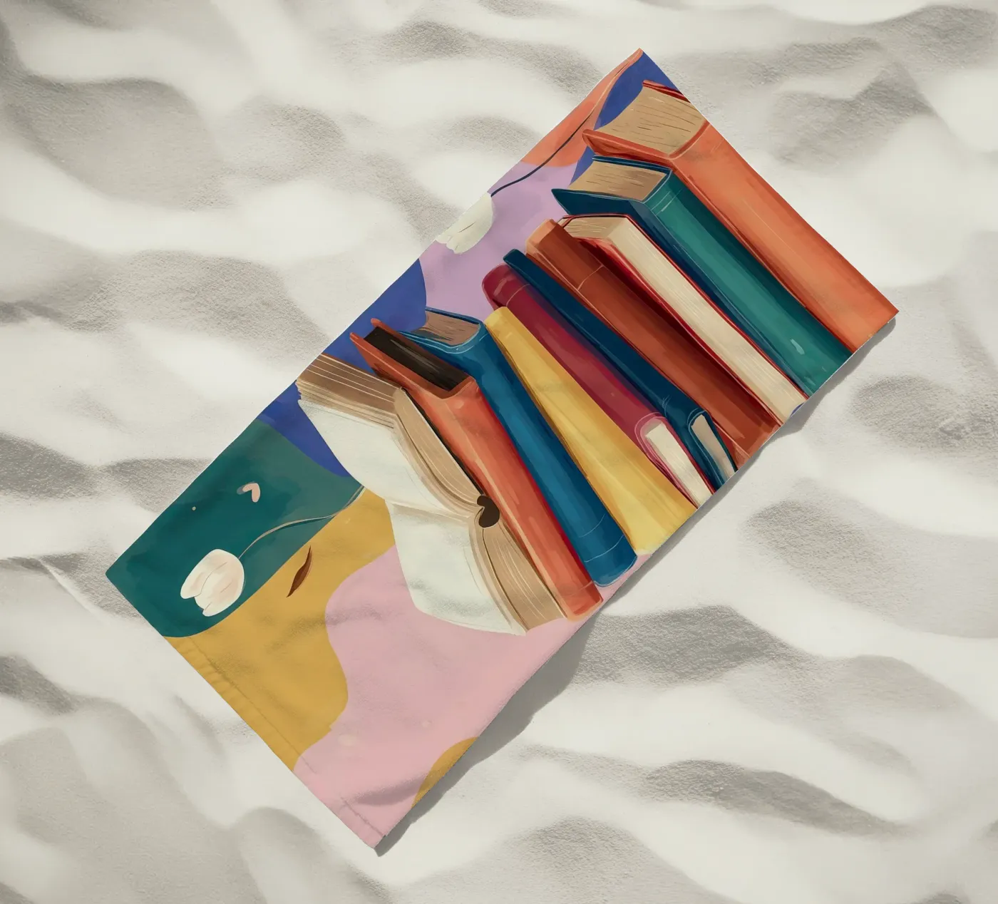 Colorful Book Stack telo mare da Freya