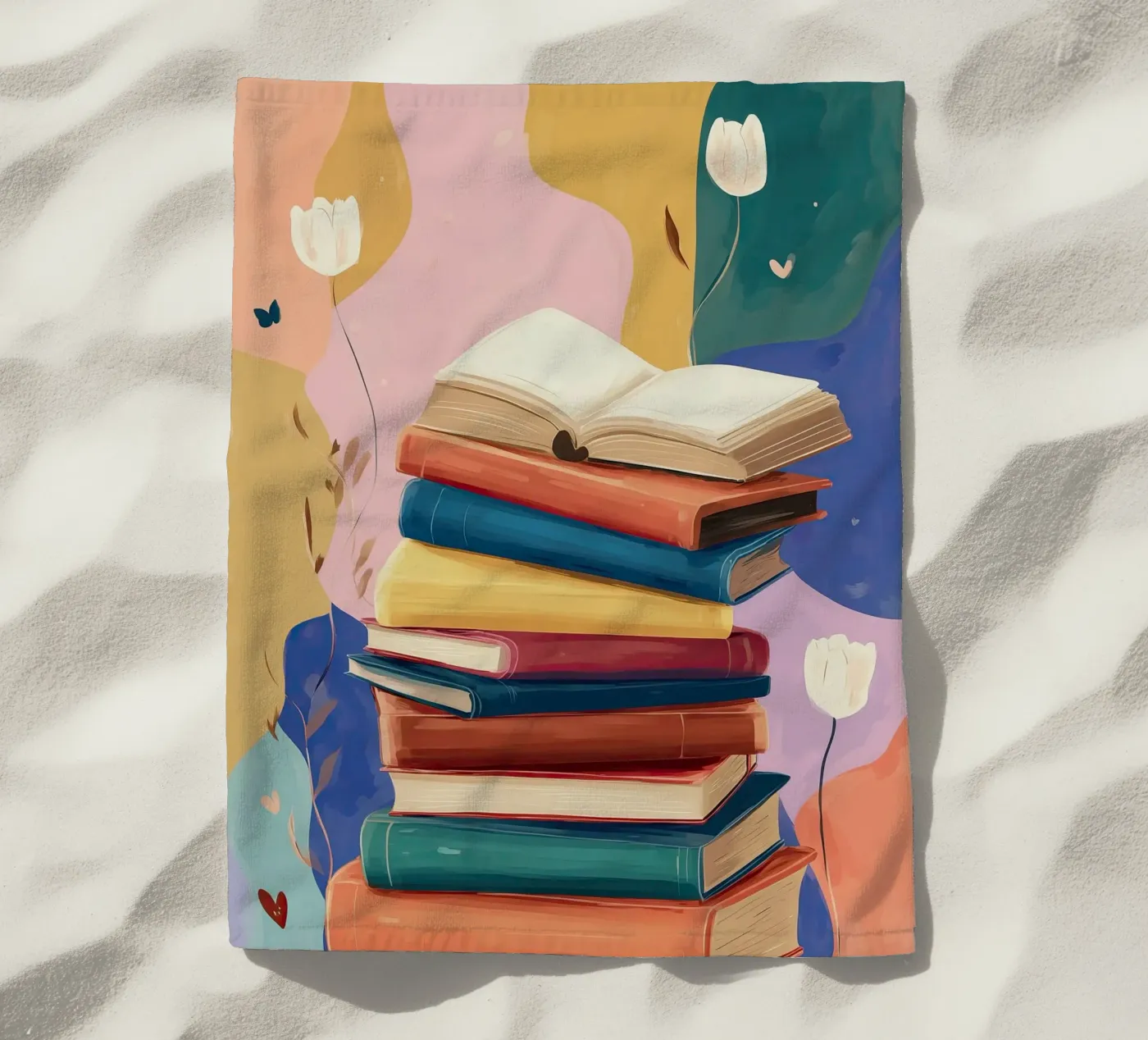 Colorful Book Stack telo mare da Freya
