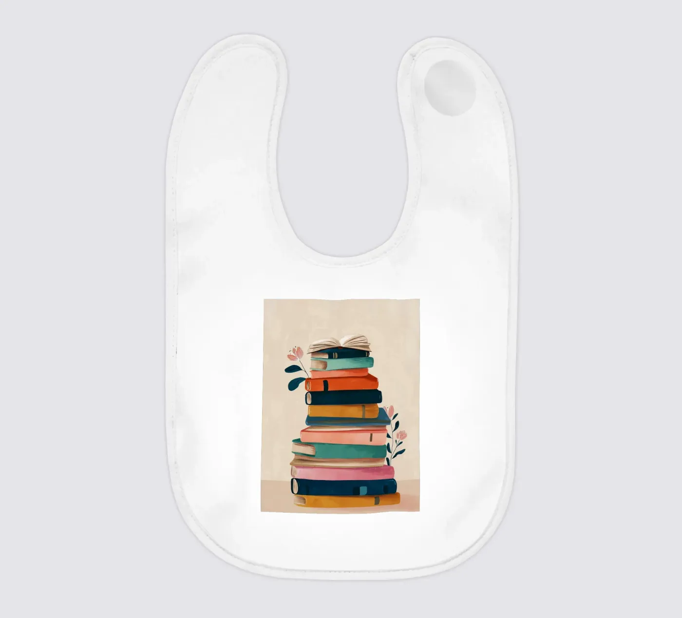 Colorful Book Stack bavaglino da Freya