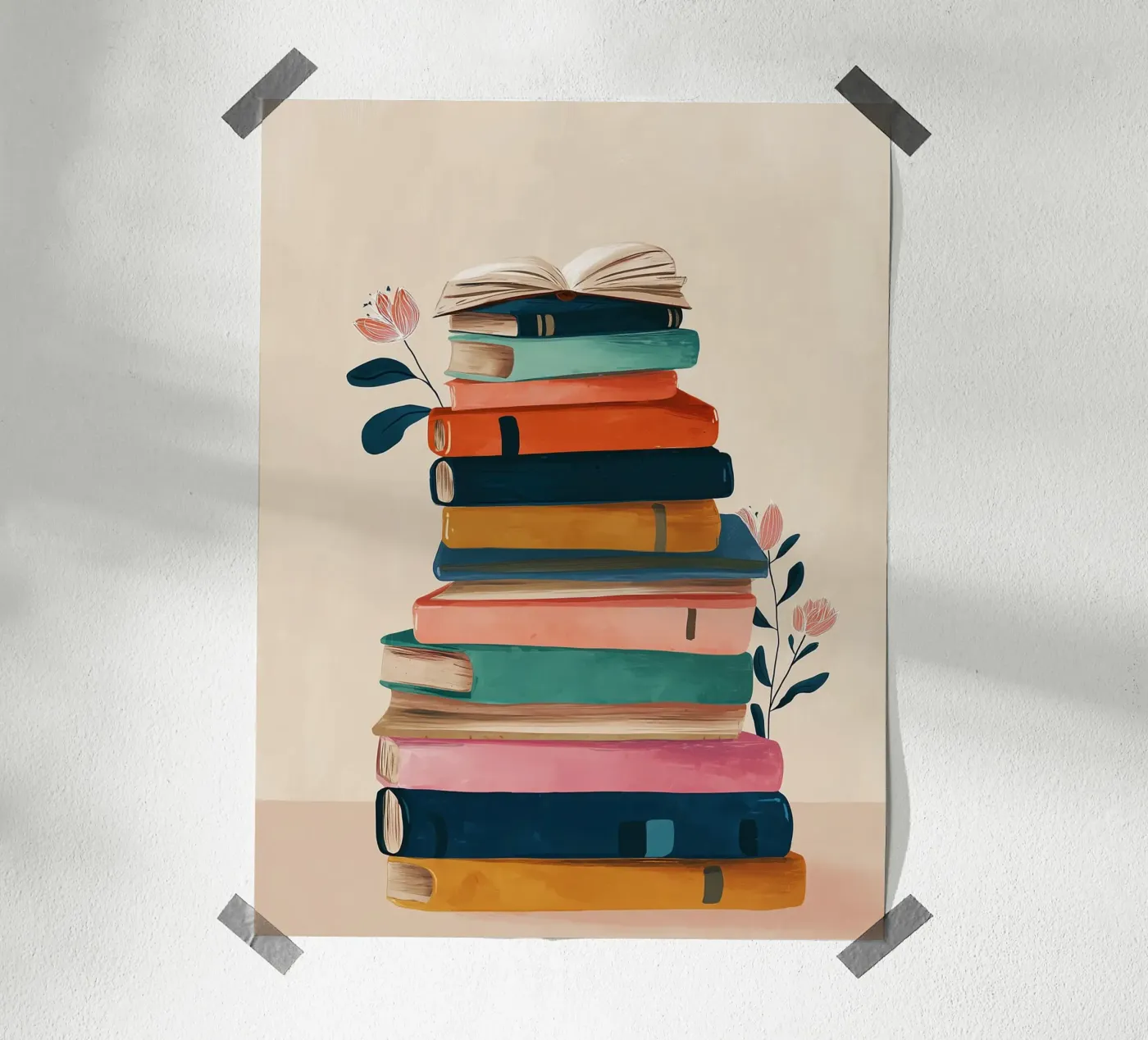 Colorful Book Stack poster da Freya