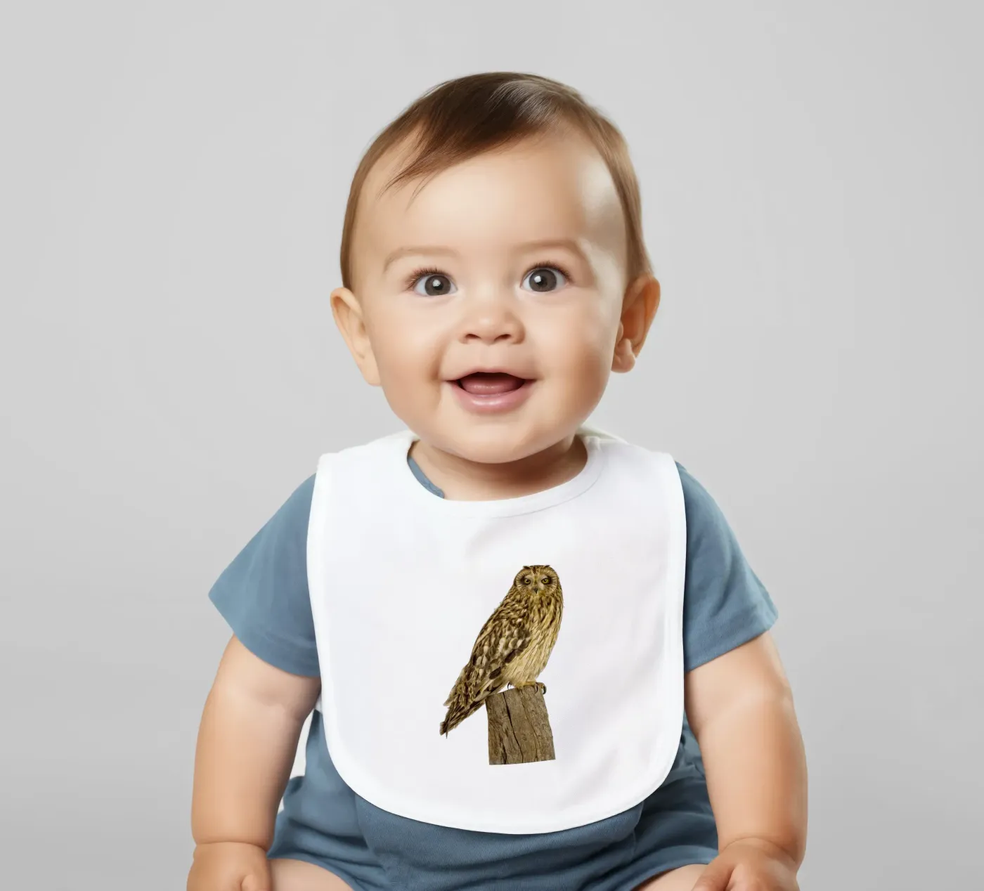 Uil baby slabbetje van Curious Collections by Marielle Leenders