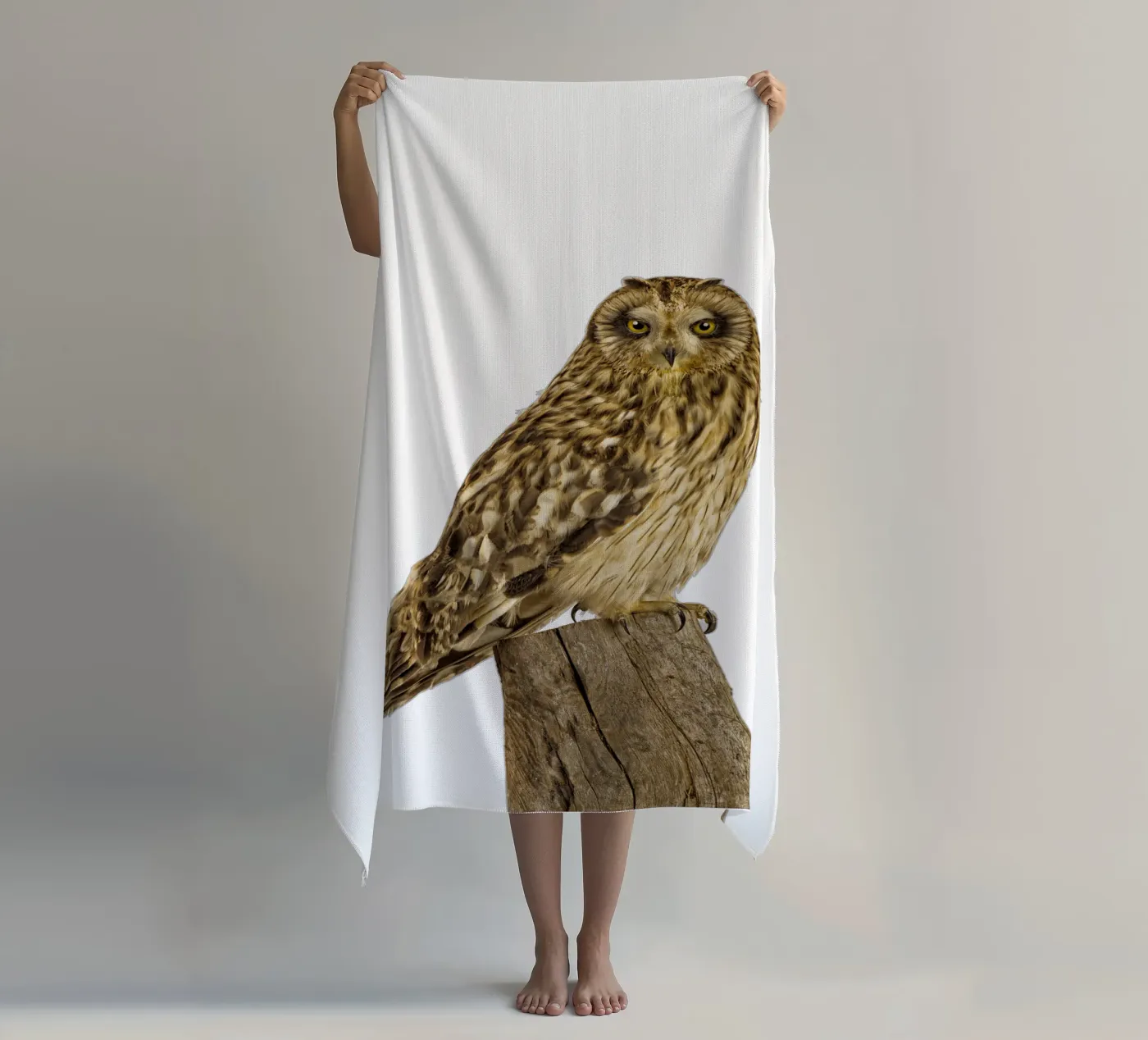 Owl beach towel by Curious Collections by Marielle Leenders