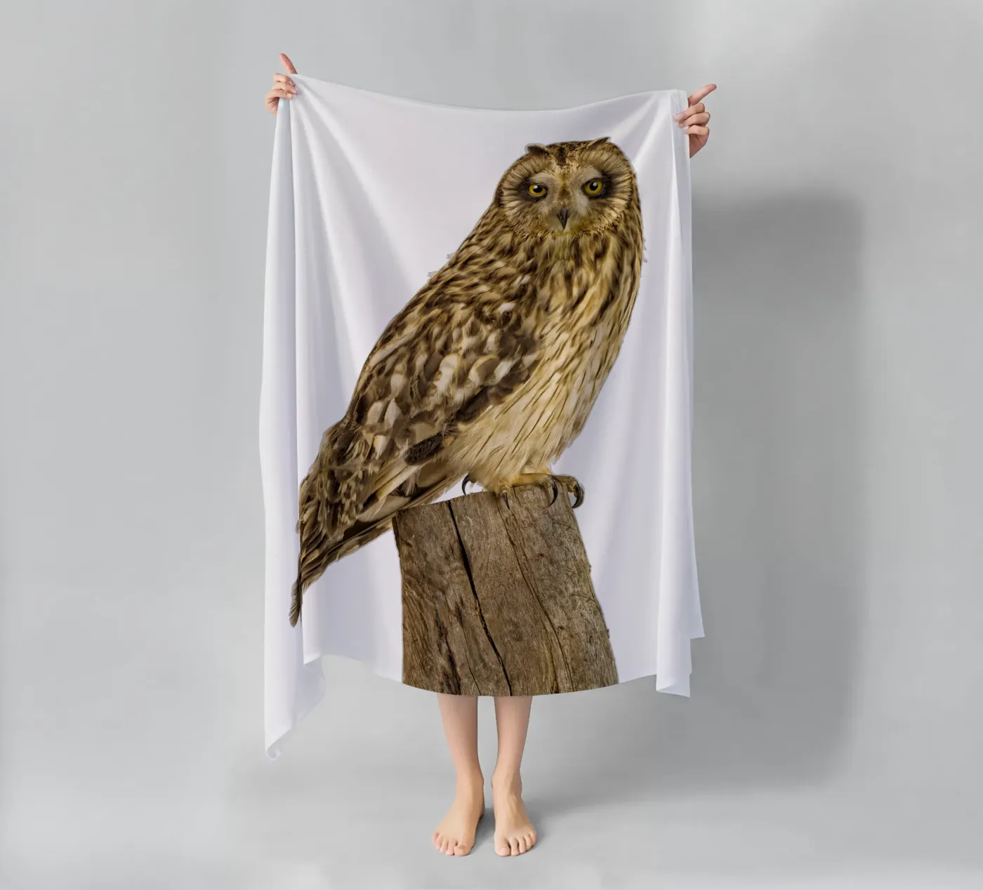 Owl beach towel by Curious Collections by Marielle Leenders