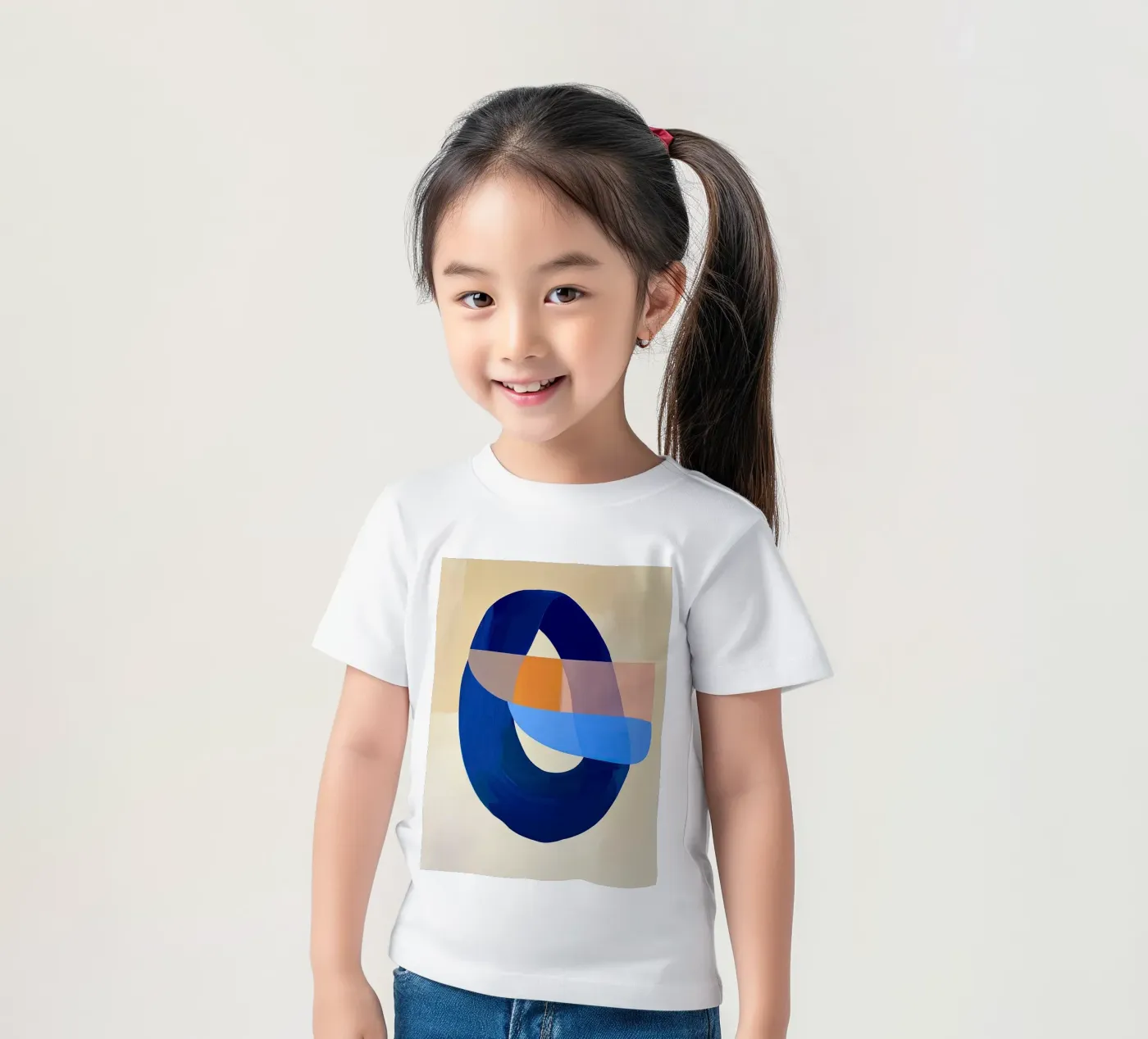 Blue Loop Abstract t-shirt bambini da Nadjaa
