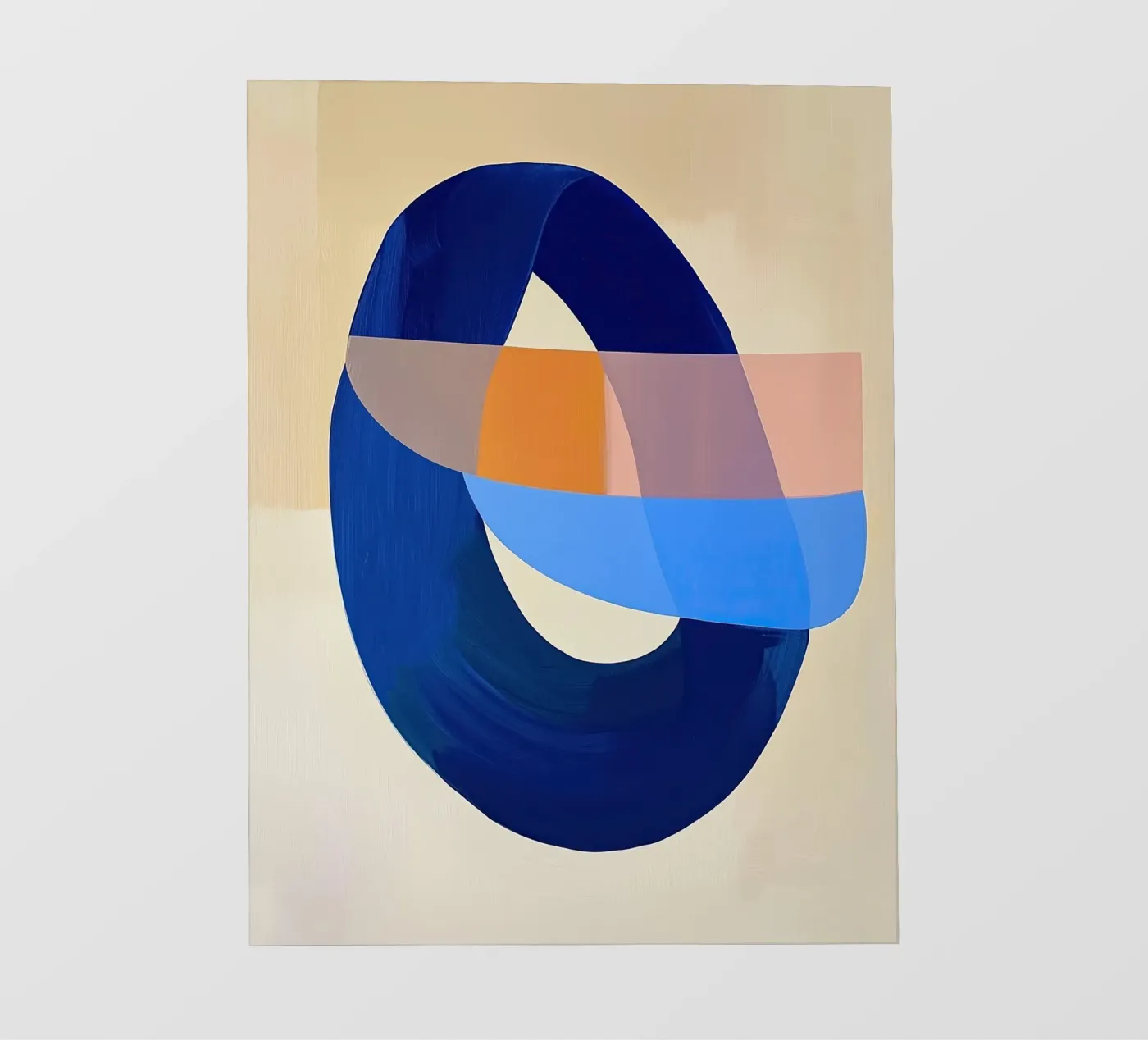 Blue Loop Abstract fotobehang van Nadjaa