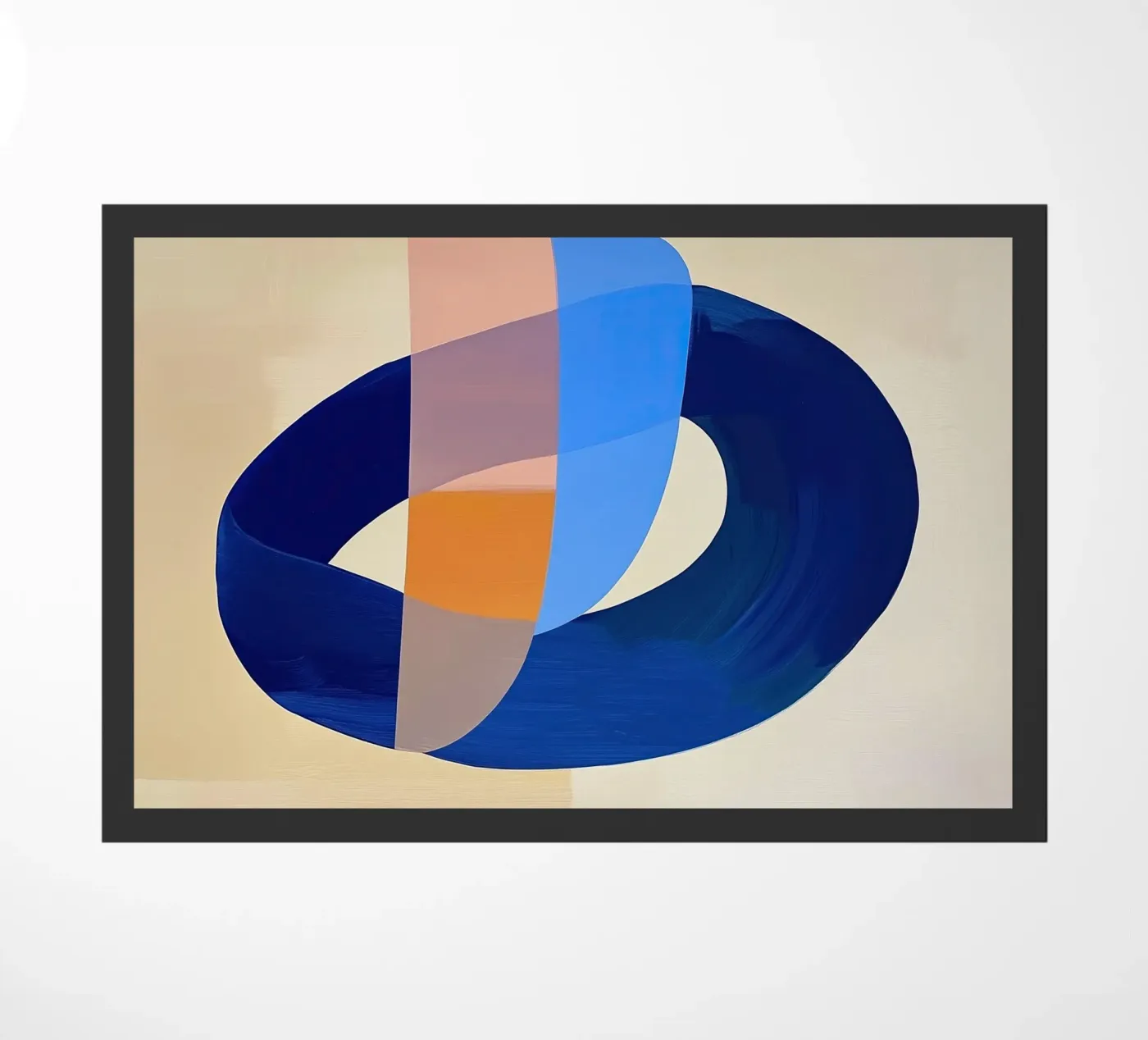 Blue Loop Abstract Fußmatte von Nadjaa