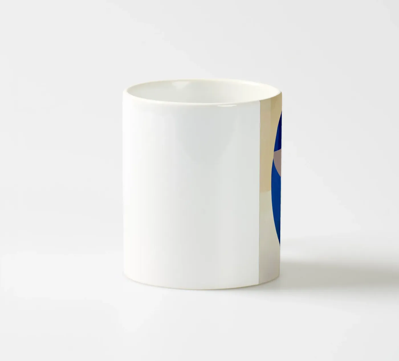 Blue Loop Abstract ceramic mug by Nadjaa