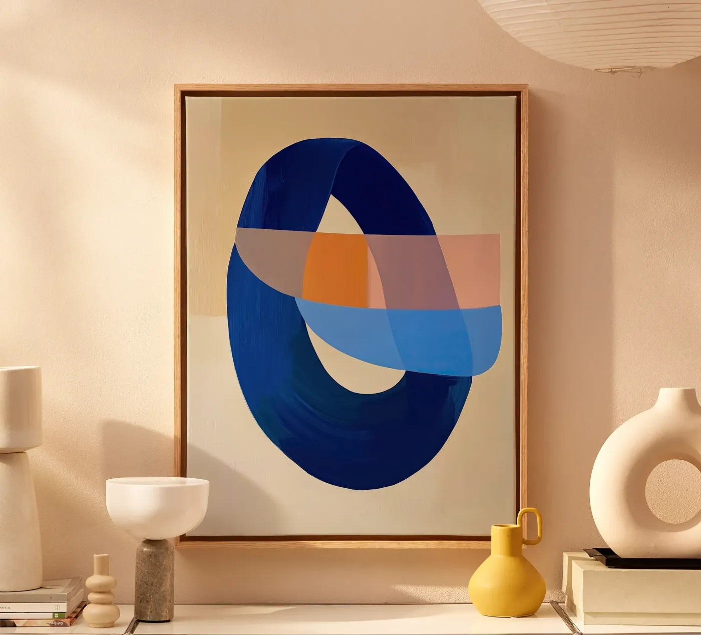 Blue Loop Abstract tela da Nadjaa