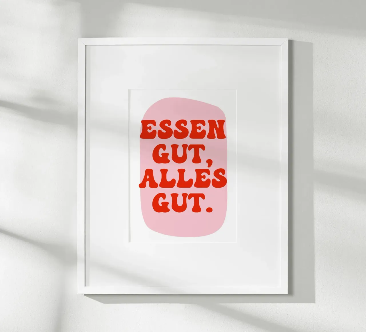 Essen gut alles gut poster with aluminum frame by BAINAI