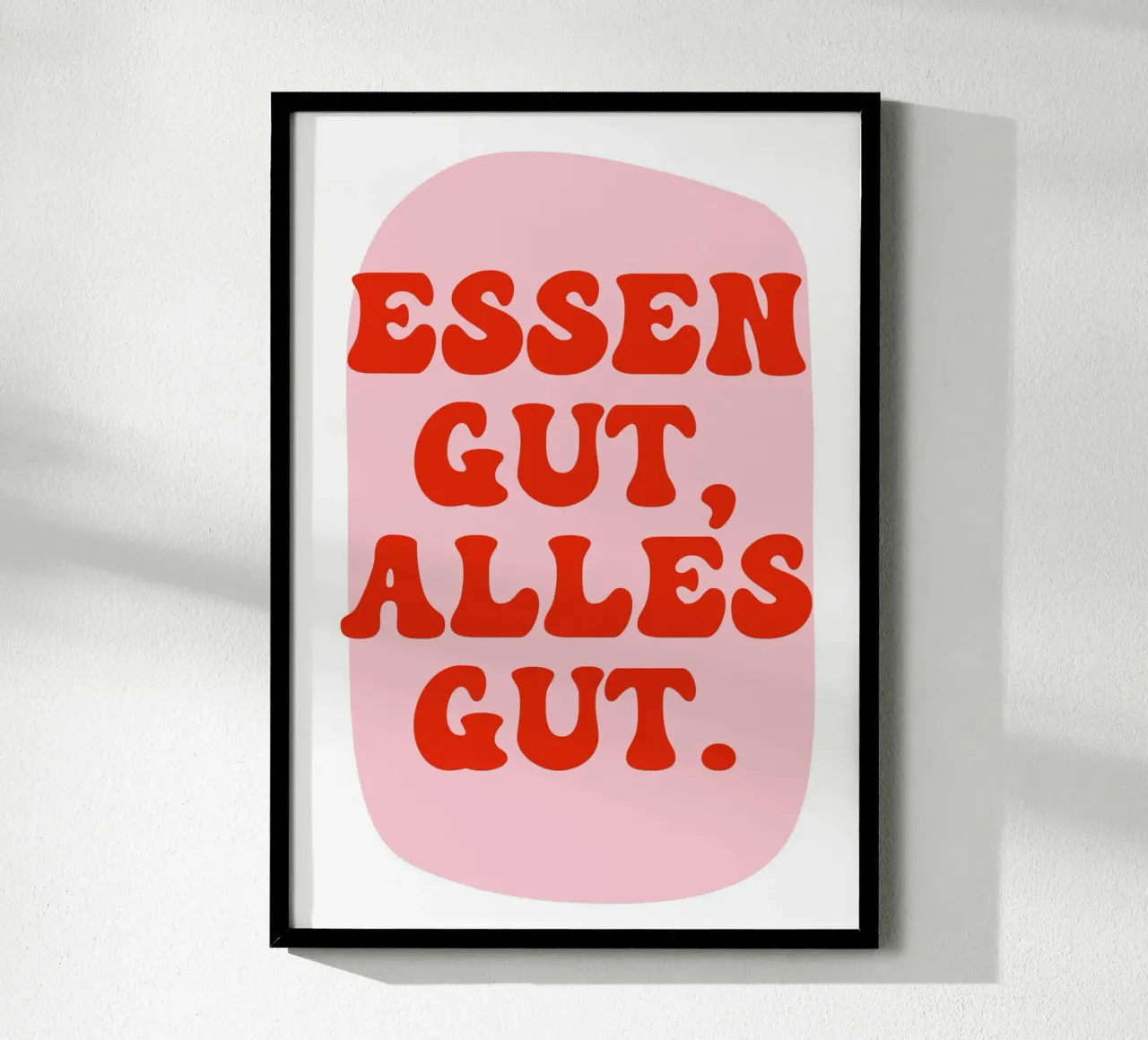 Essen gut alles gut poster with aluminum frame by BAINAI