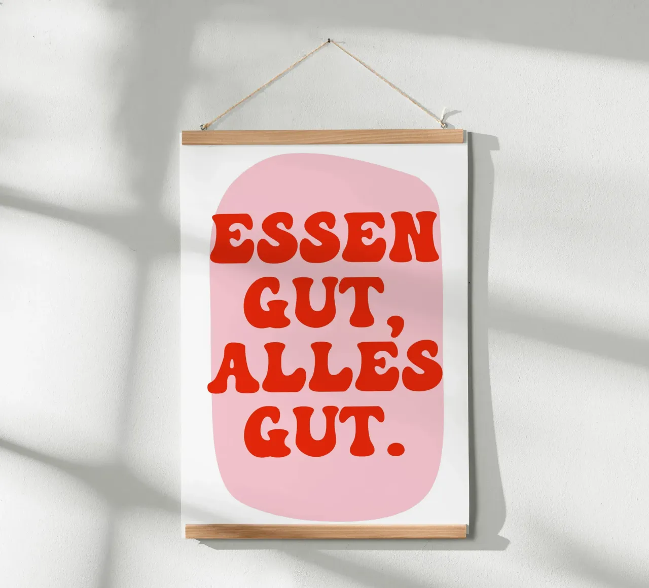 Essen gut alles gut poster with aluminum frame by BAINAI