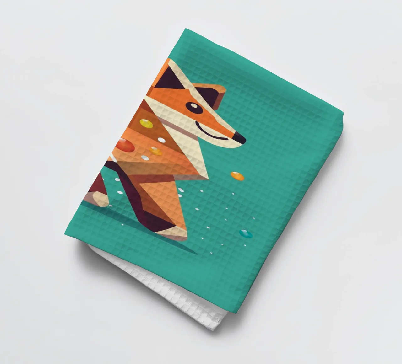 Renard en pain d'épices - Motif de Noël créatif torchon de namosh