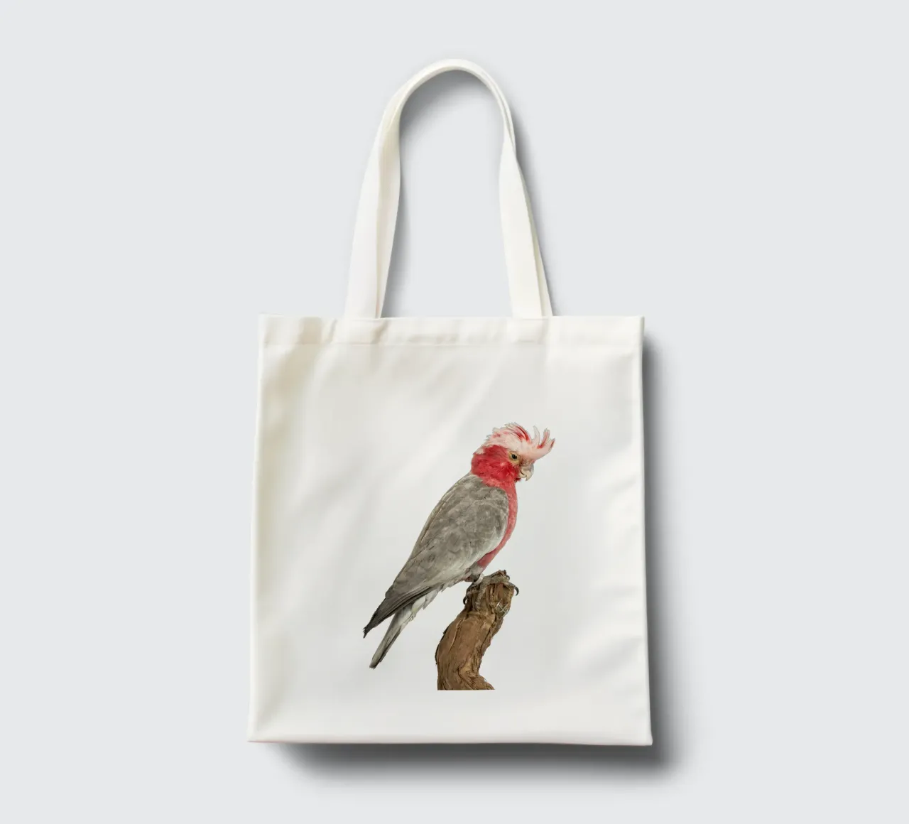 Cacatua rosa borsa in juta da Curious Collections by Marielle Leenders