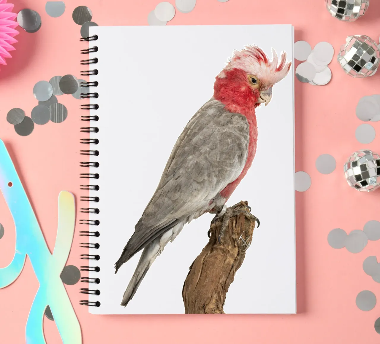 Pink Cockatoo spiral notebook by Curious Collections by Marielle Leenders