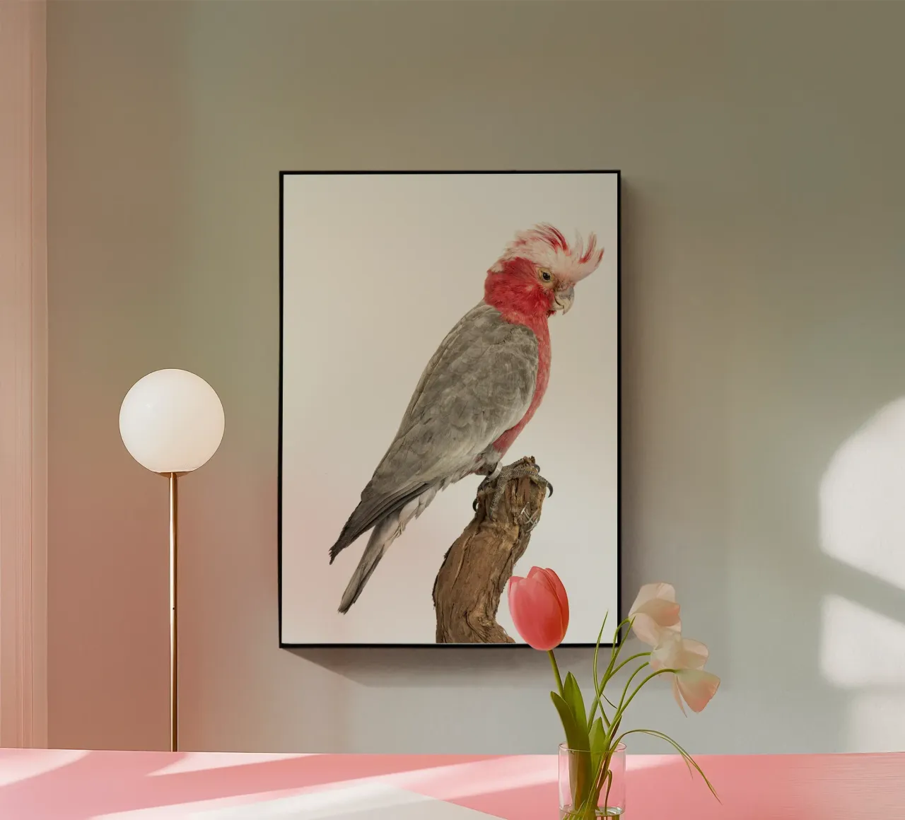 Cacatua rosa plexiglass da Curious Collections by Marielle Leenders