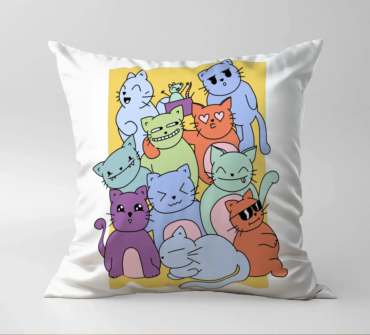 Cat Party cuscino da BAINAI