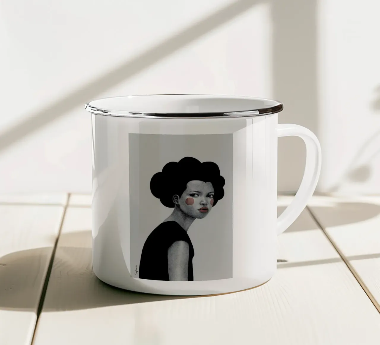Cornelia tazza in smalto da Sofia Bonati
