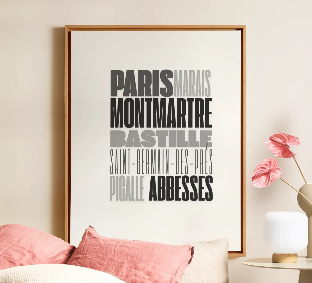 Paris canvas met Baklijst van Magdalena Martin Photography