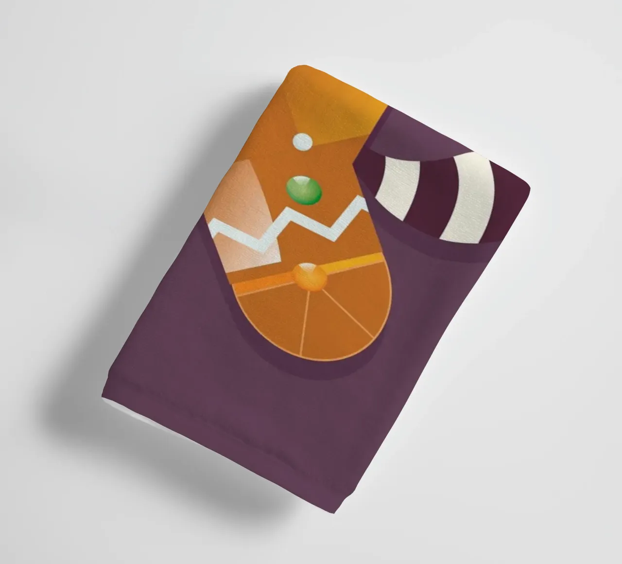 Geometrische wasbeer van peperkoek - Grappig kerstontwerp badhanddoek van namosh