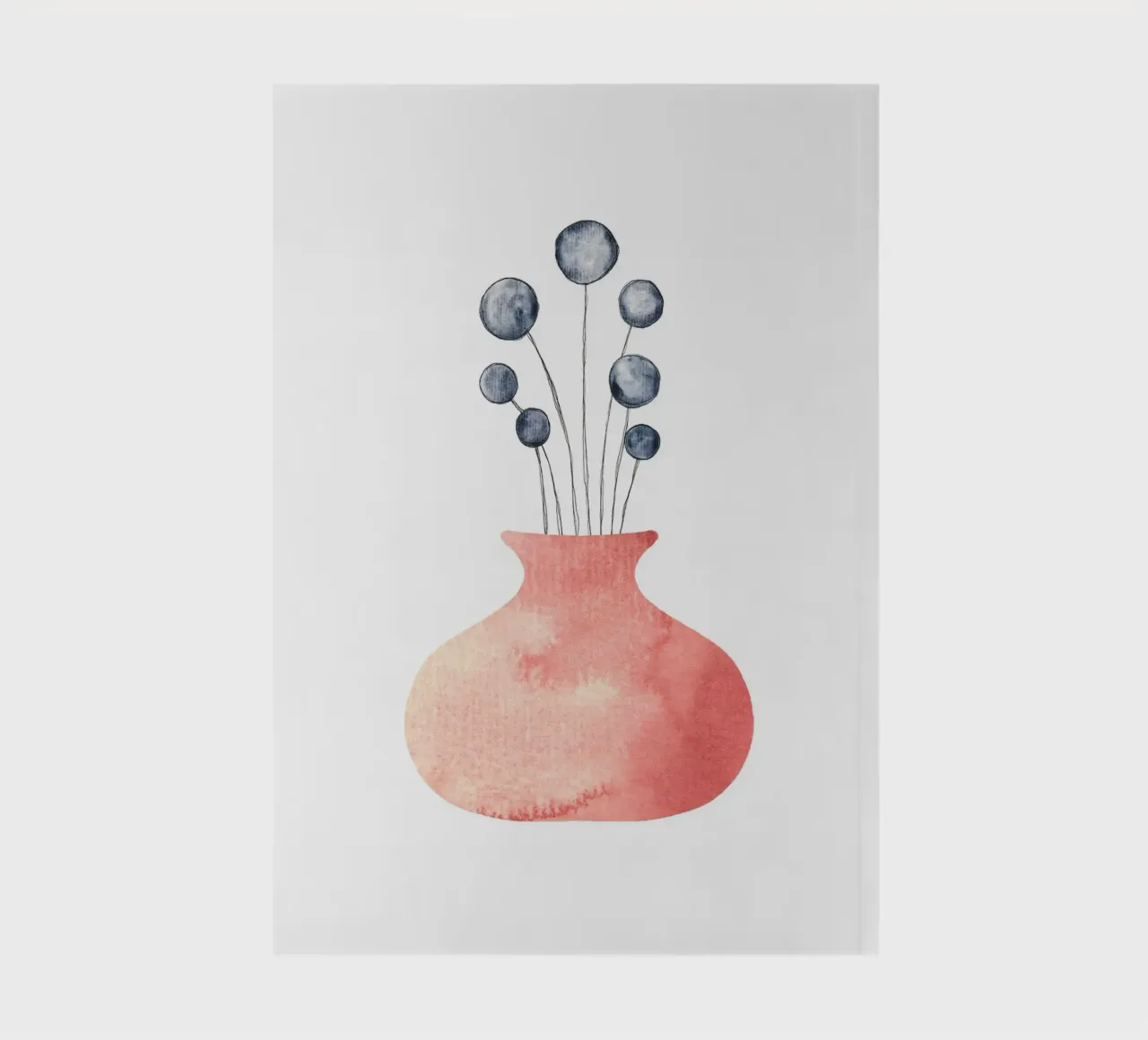 Wildblume in Vase notitieboek van BAINAI