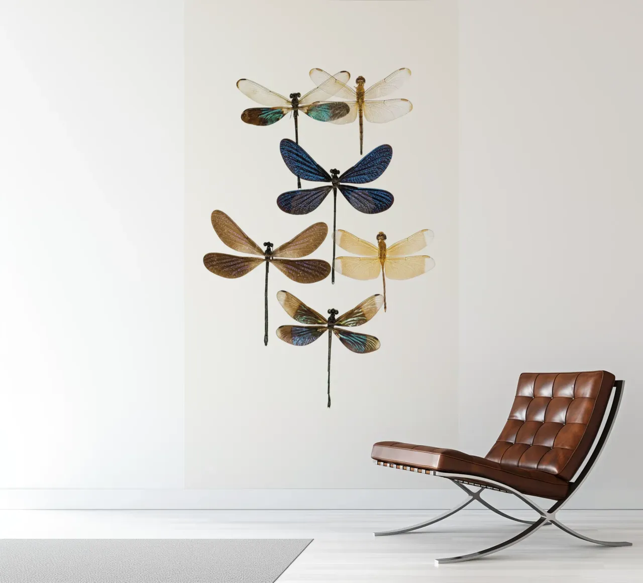 Libellen fotobehang van Curious Collections by Marielle Leenders