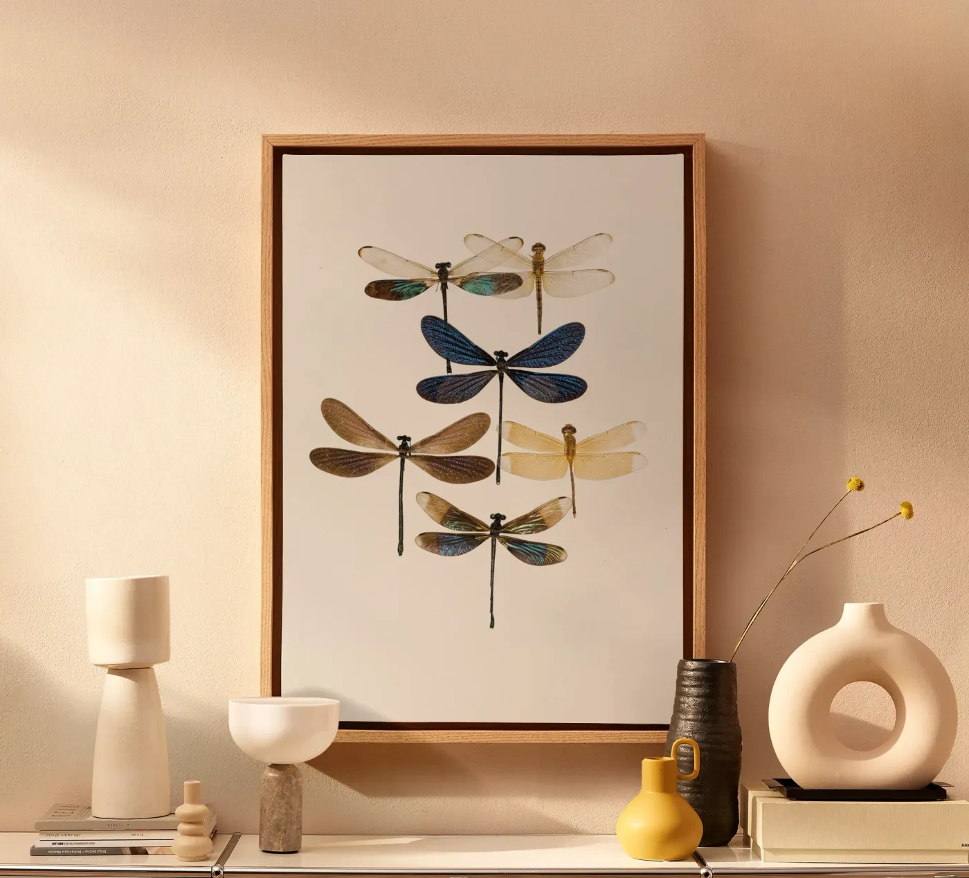 Libellen Leinwand von Curious Collections by Marielle Leenders