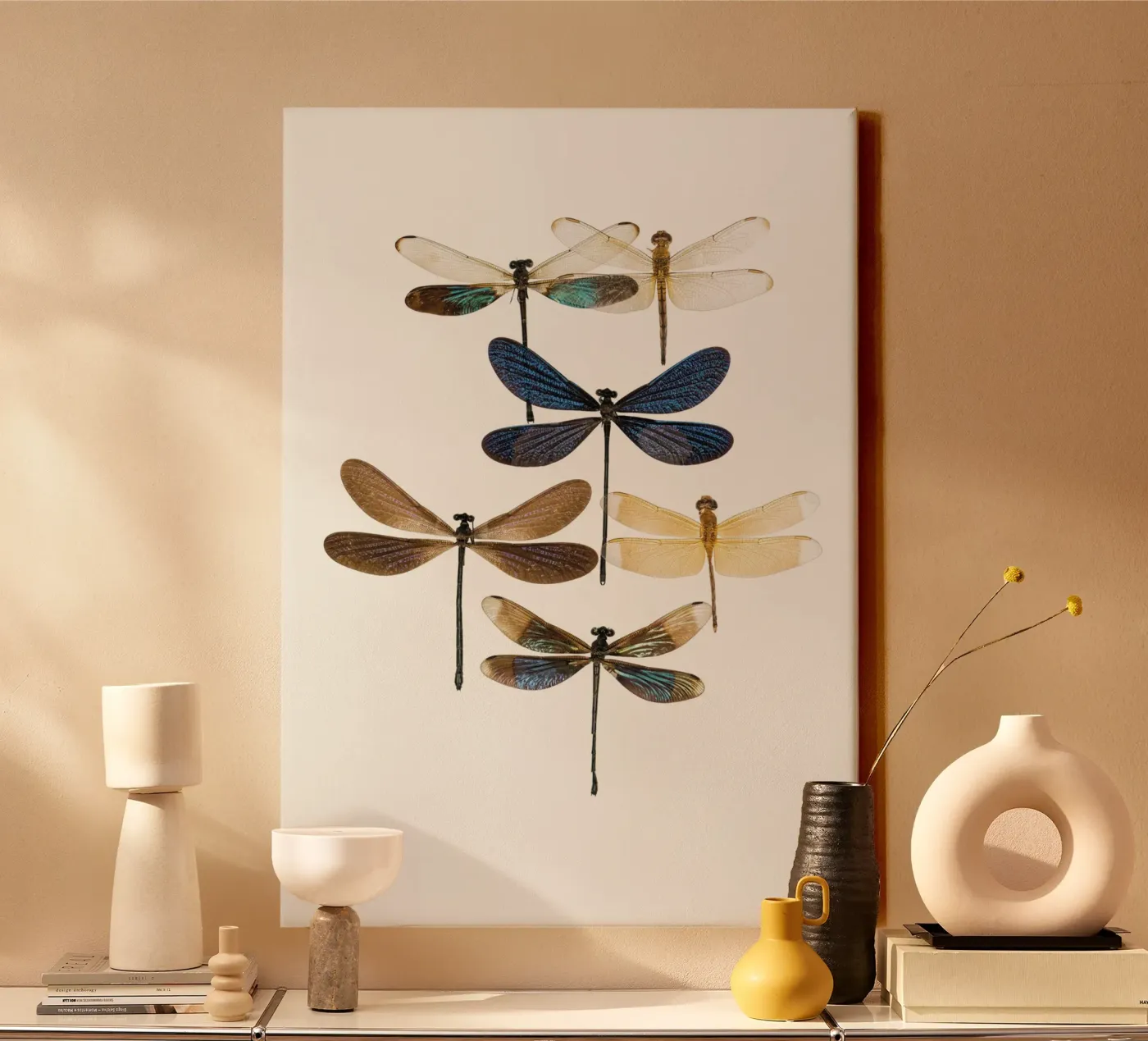 Libellen Leinwand von Curious Collections by Marielle Leenders