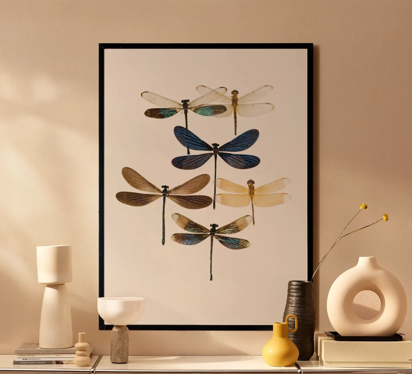 Libellen poster van Curious Collections by Marielle Leenders