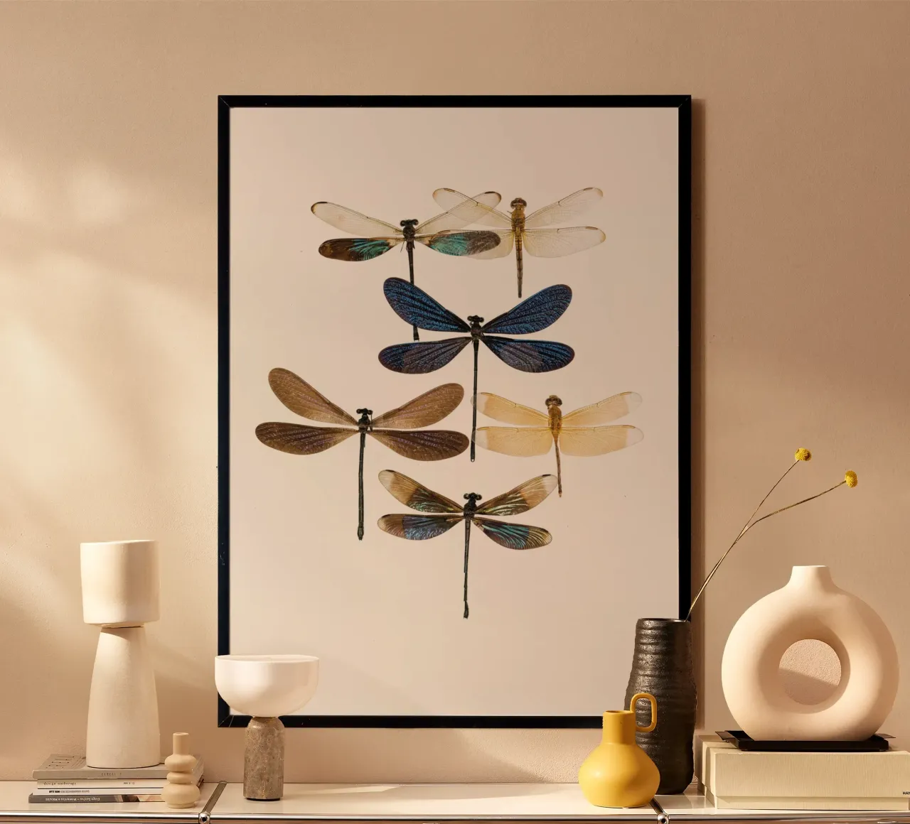 Libellen poster van Curious Collections by Marielle Leenders