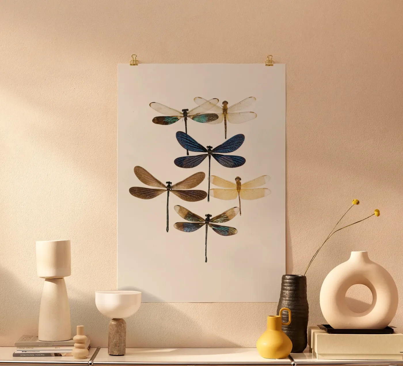 Libellen poster van Curious Collections by Marielle Leenders