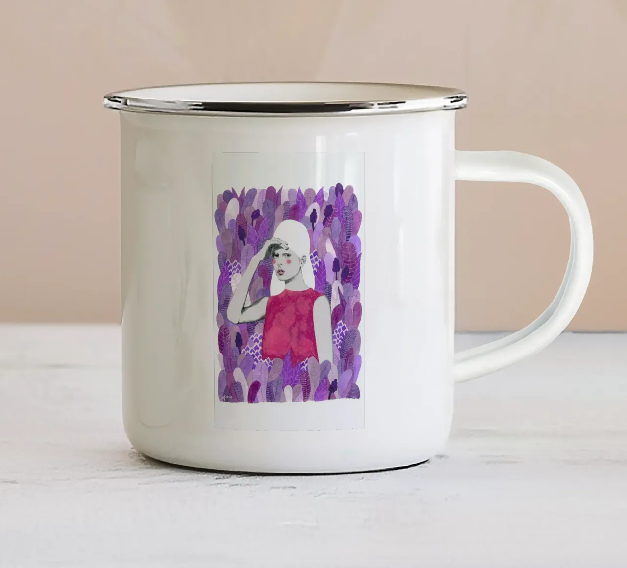 Dalila tazza in smalto da Sofia Bonati