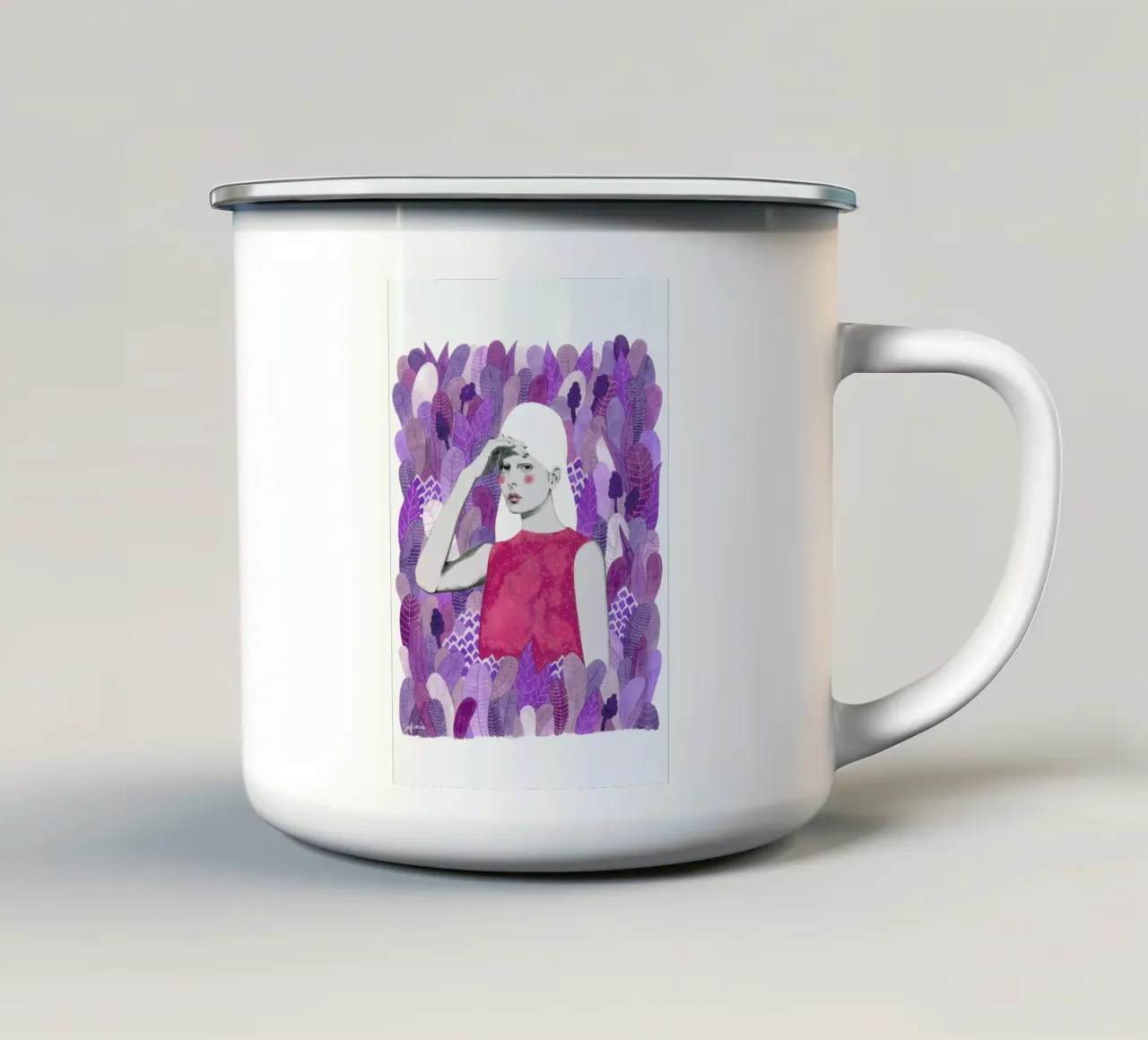 Dalila tazza in smalto da Sofia Bonati