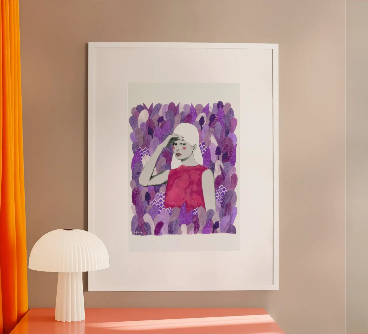 Dalila poster con telaio in alluminio da Sofia Bonati