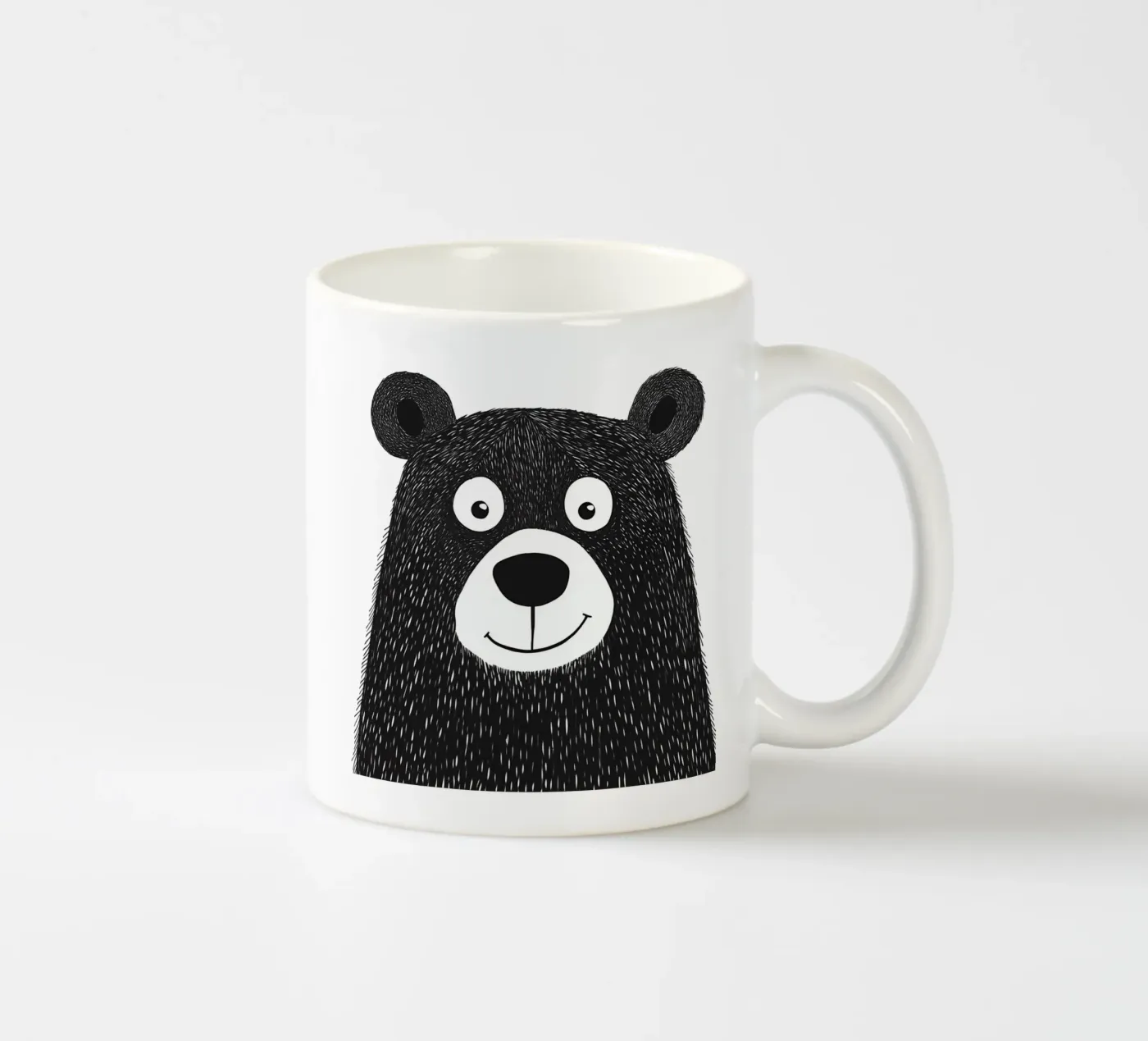 Friendly grumpy bear for children ceramic mug by Autofocus