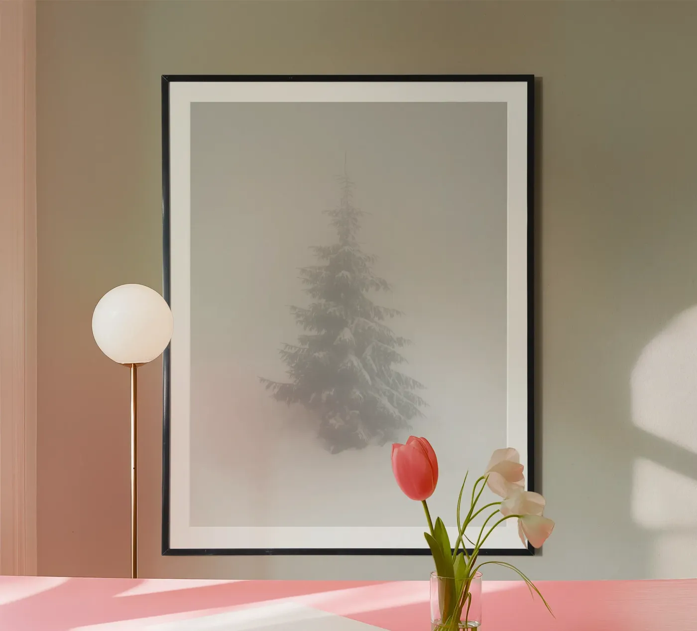 snow pine shadow poster by Fost