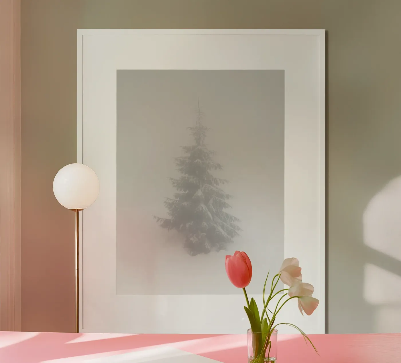 snow pine shadow poster by Fost