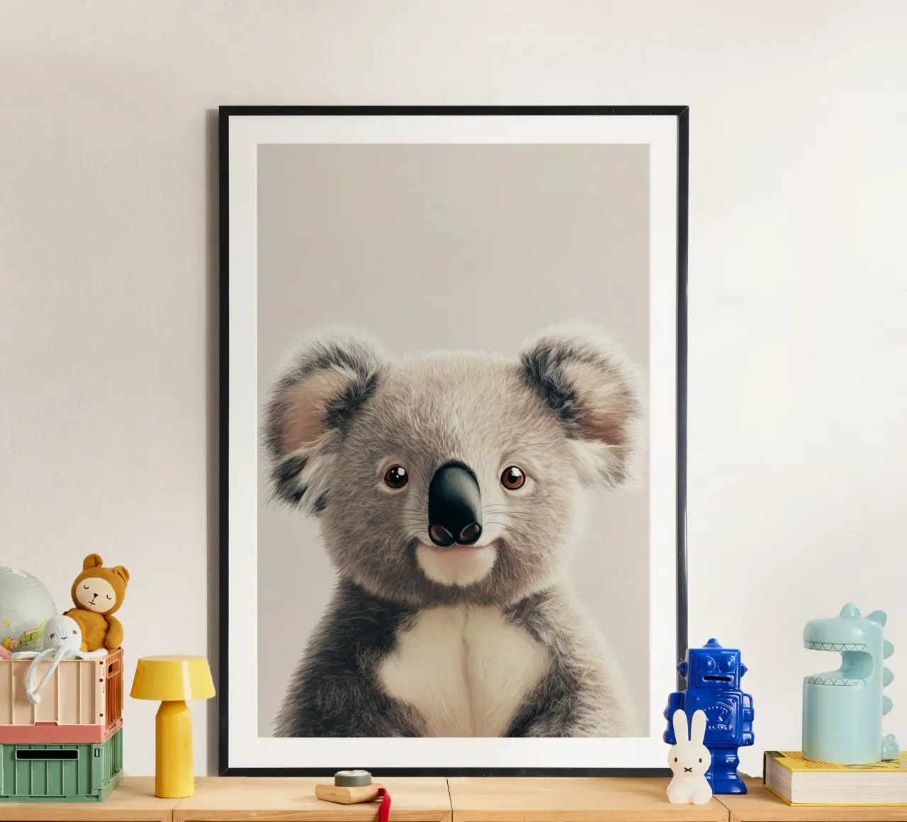 Eroe #3: Koala poster con telaio in alluminio da farbenhelden