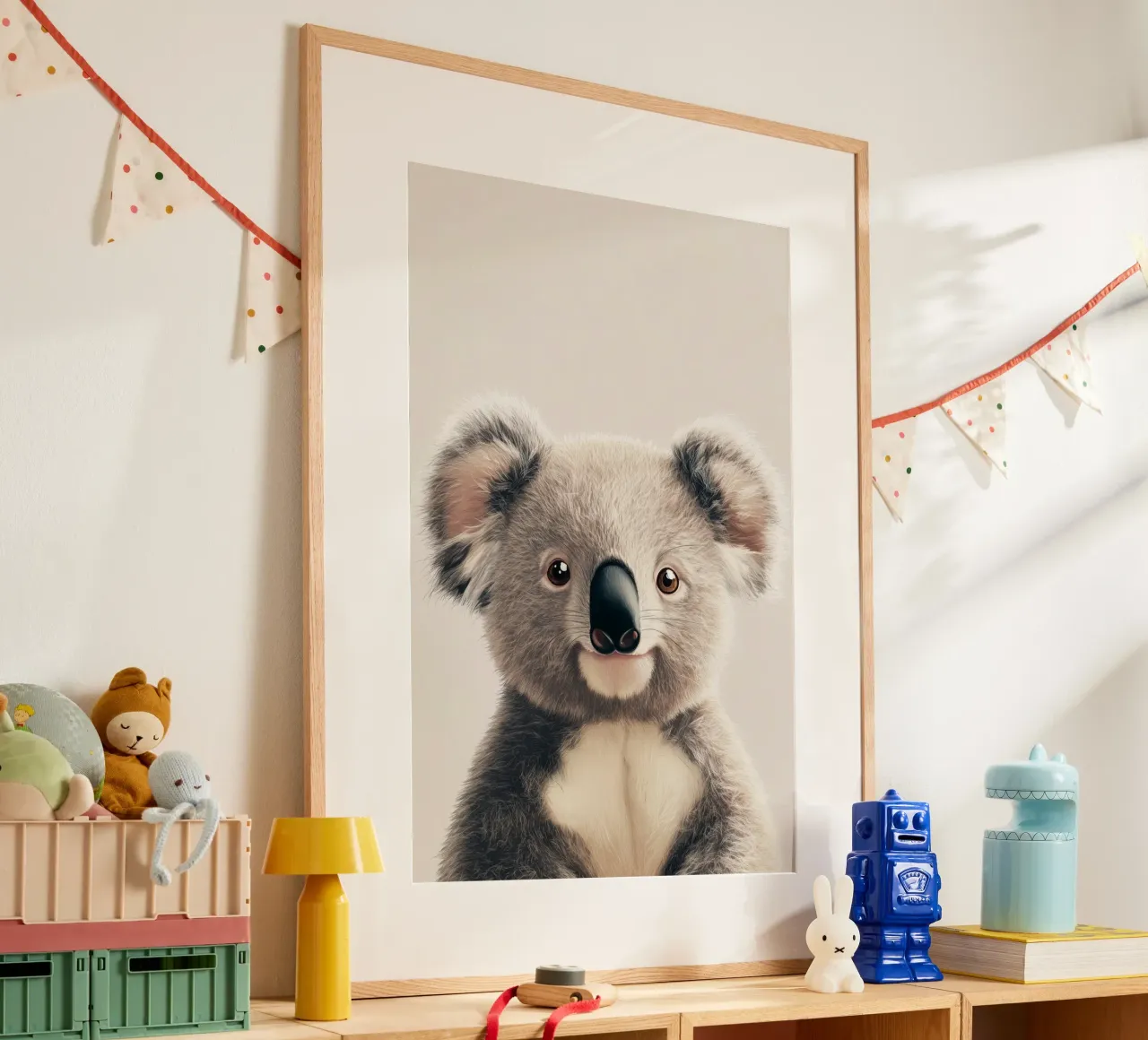 Eroe #3: Koala poster con telaio in alluminio da farbenhelden