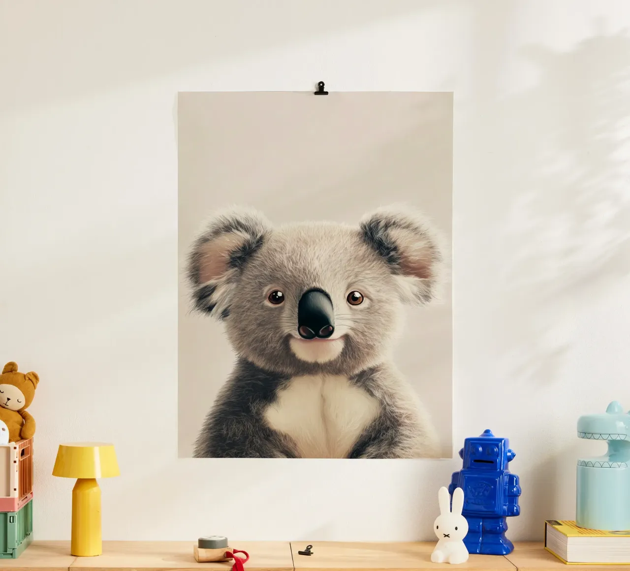 Eroe #3: Koala poster con telaio in alluminio da farbenhelden