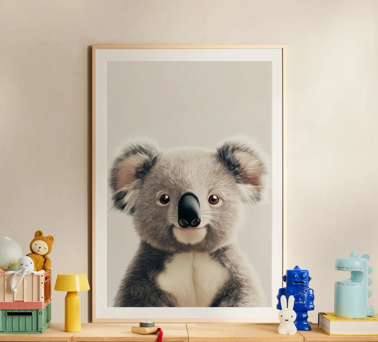Eroe #3: Koala poster con telaio in alluminio da farbenhelden