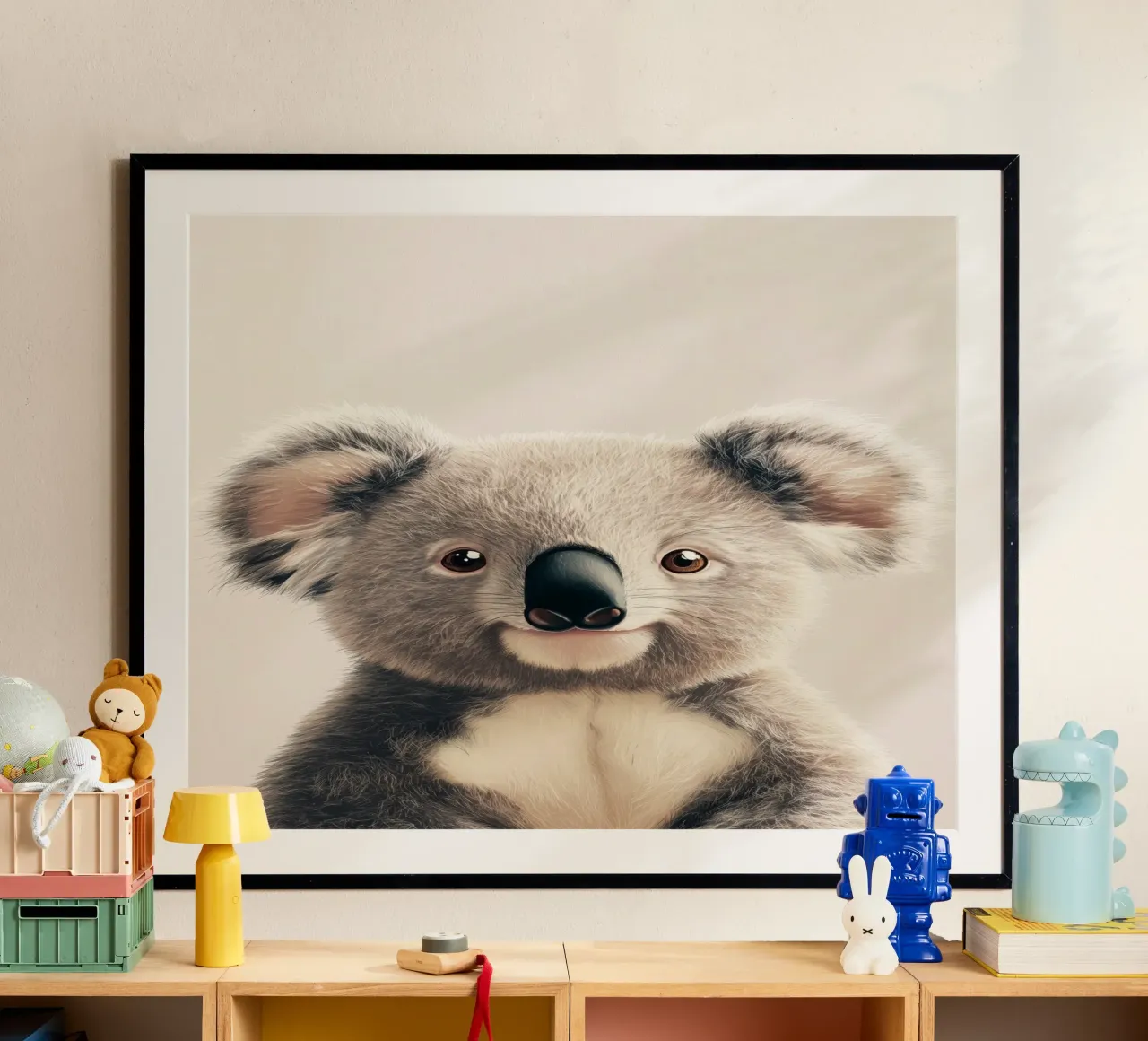 Eroe #3: Koala poster con telaio in alluminio da farbenhelden
