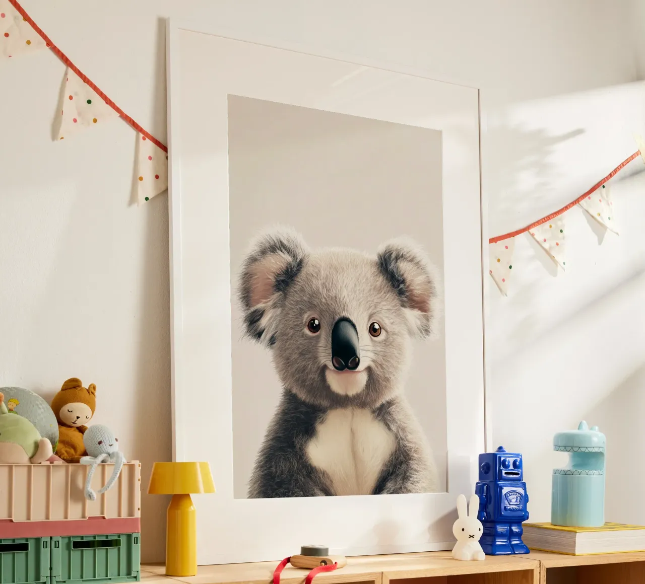Eroe #3: Koala poster con telaio in alluminio da farbenhelden